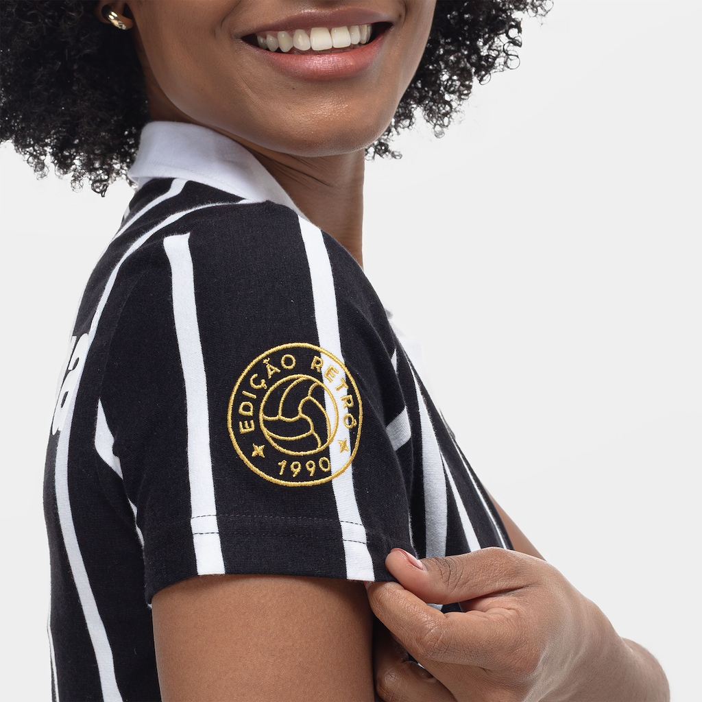 Imagem 5 do produto Camisa Polo do Corinthians Retrô Kalunga Feminina