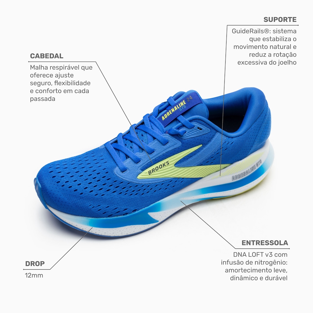 Imagem 2 do produto Tênis Masculino Brooks Adrenaline GTS 24