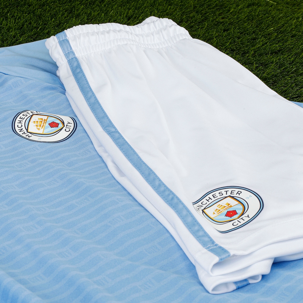 Imagem 2 do produto Kit de Uniforme do Manchester City Braziline Infantil Camiseta + Calção