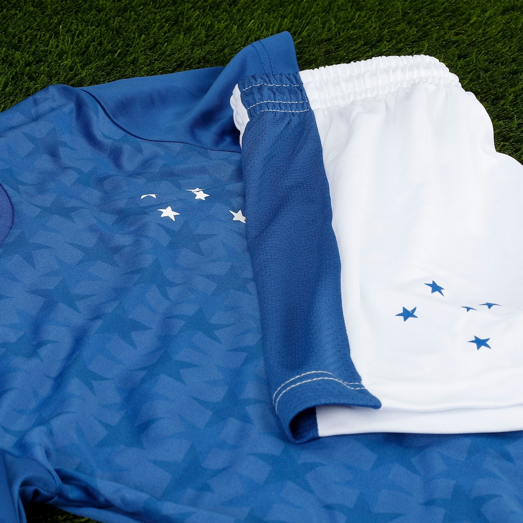 Imagem 2 do produto Kit de Uniforme do Cruzeiro Braziline Infantil Camiseta + Calção