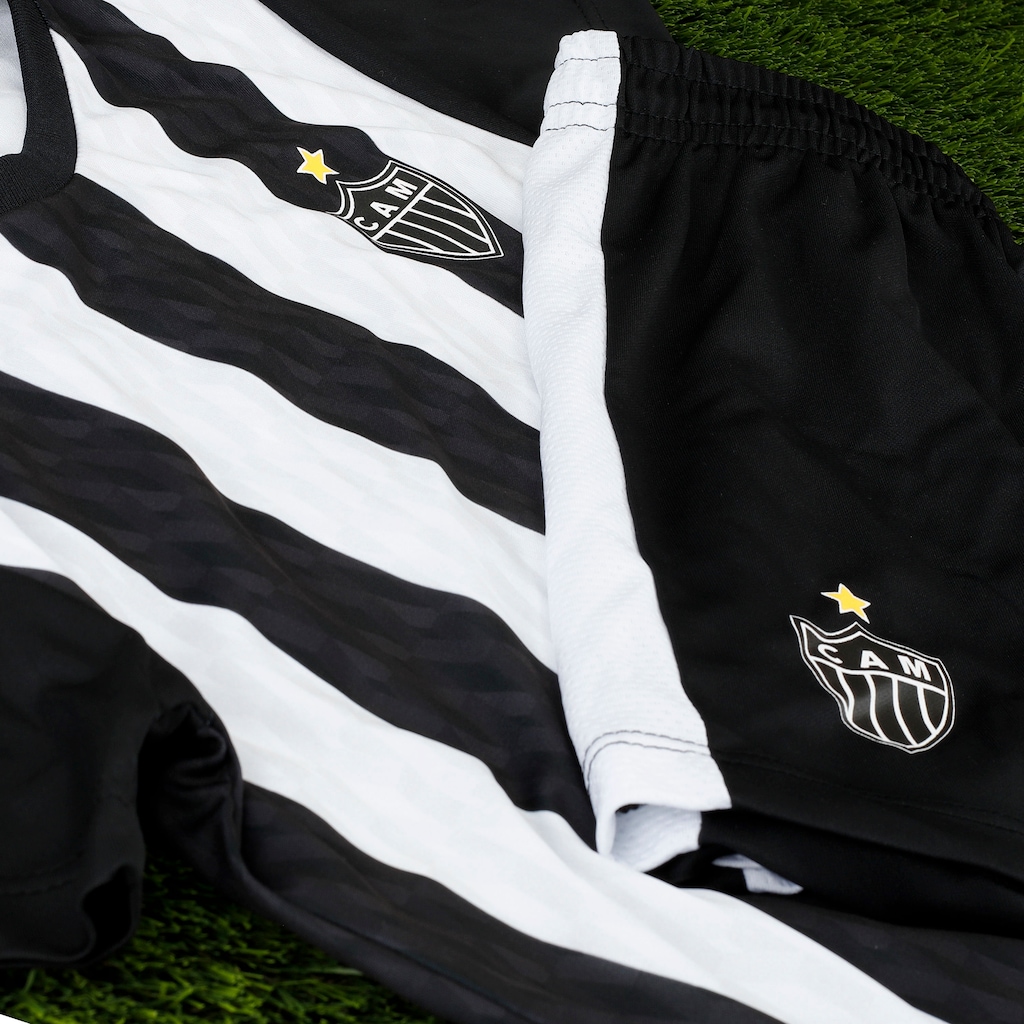 Imagem 2 do produto Kit de Uniforme do Atlético-MG Braziline Infantil Camiseta + Calção