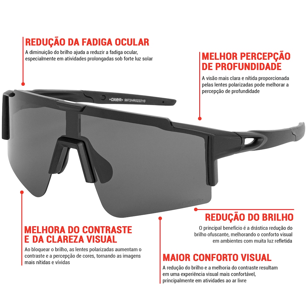 Imagem 2 do produto Óculos Esportivo Oxer Drift Polarizado Lente Fumê