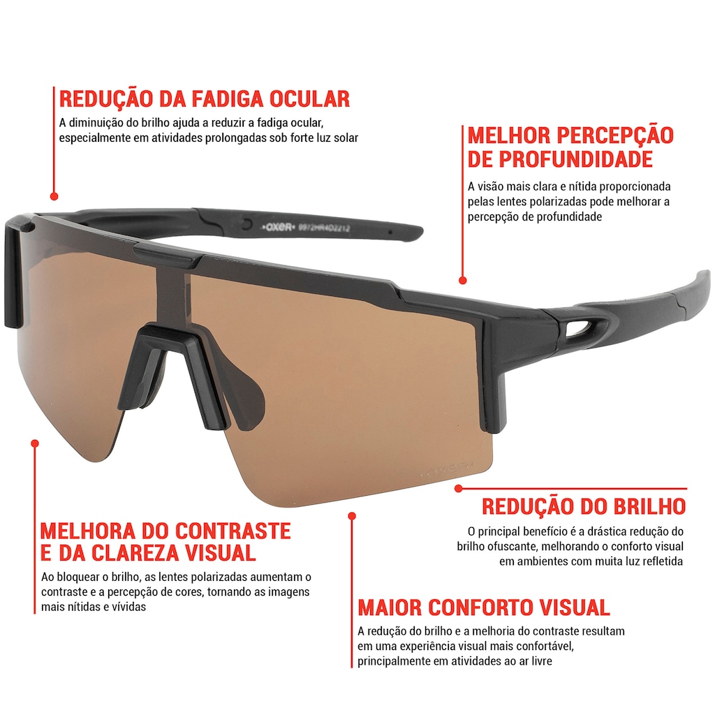 Imagem 2 do produto Óculos Esportivo Oxer Drift Polarizado Lente Fumê