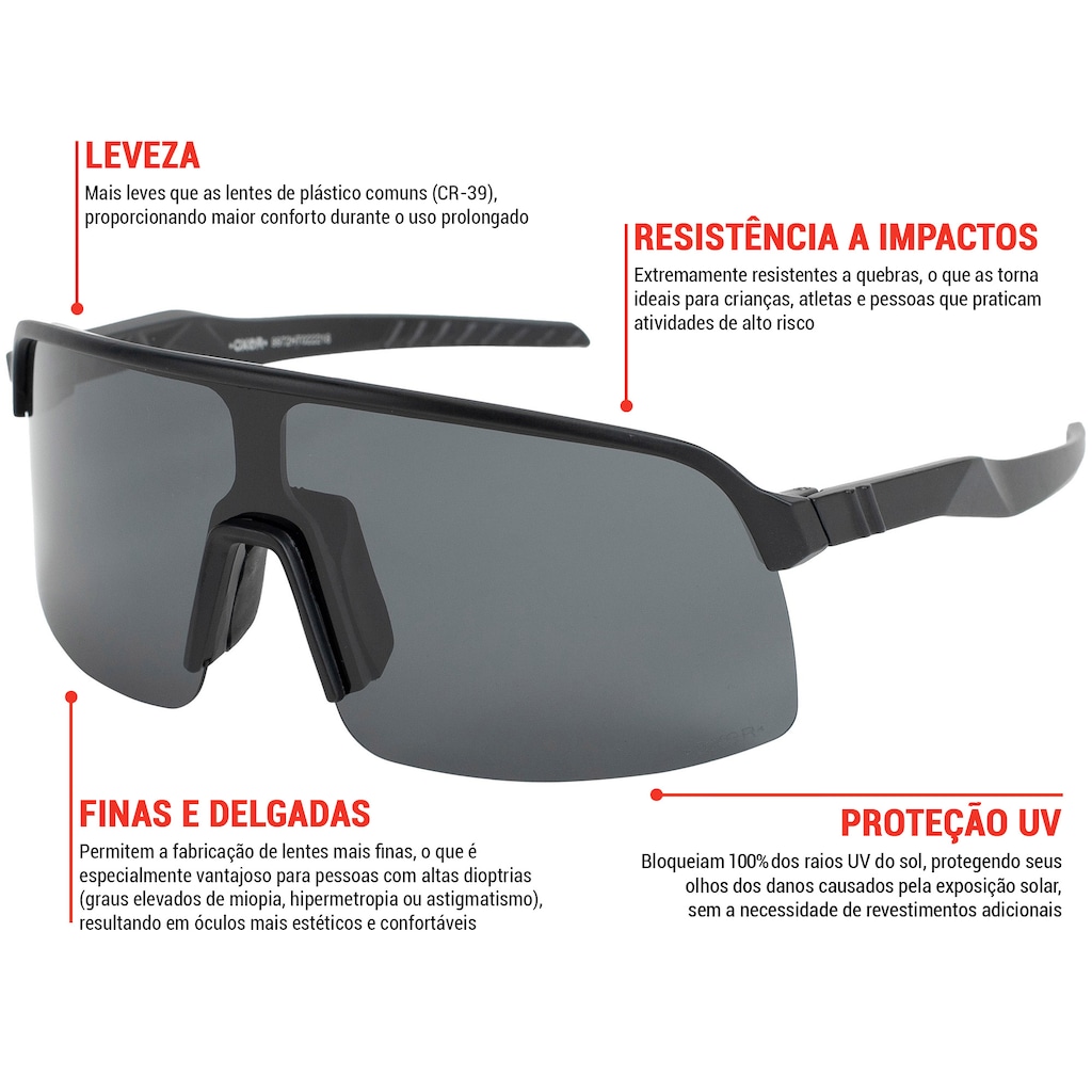 Imagem 2 do produto Óculos Esportivo Oxer Chrome Polarizado Lente Fumê