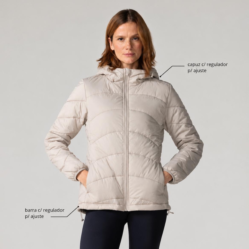 Imagem 2 do produto Jaqueta Puffer Térmica com Capuz Nord Stopper - Feminina