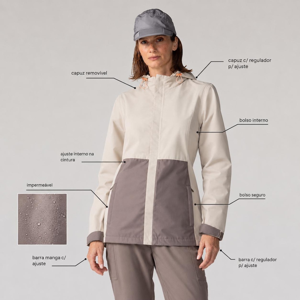Imagem 2 do produto Jaqueta com Capuz Nord Parka Modular WP BEX - Feminina