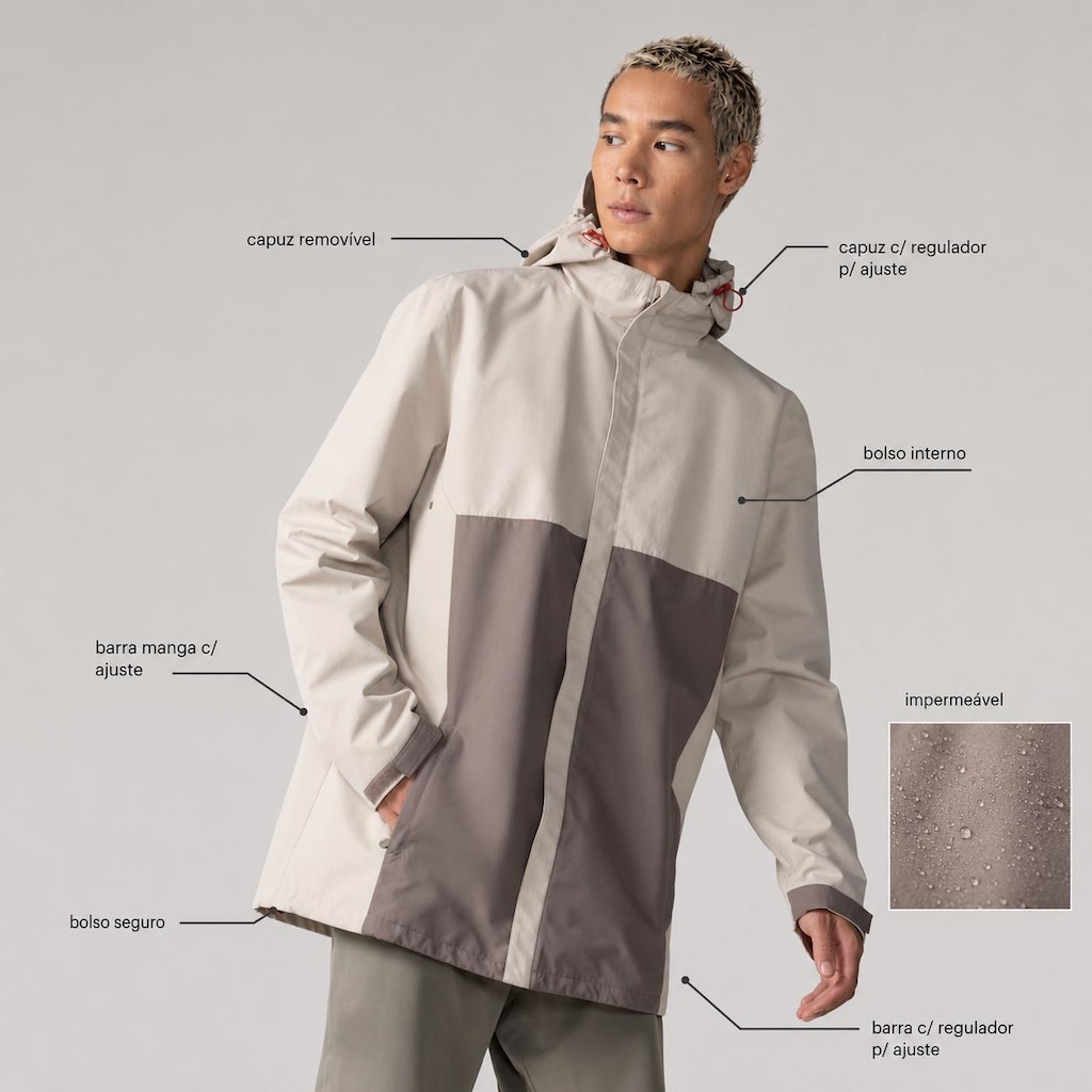 Imagem 2 do produto Jaqueta com Capuz Nord Parka Modular WP BEX - Masculina