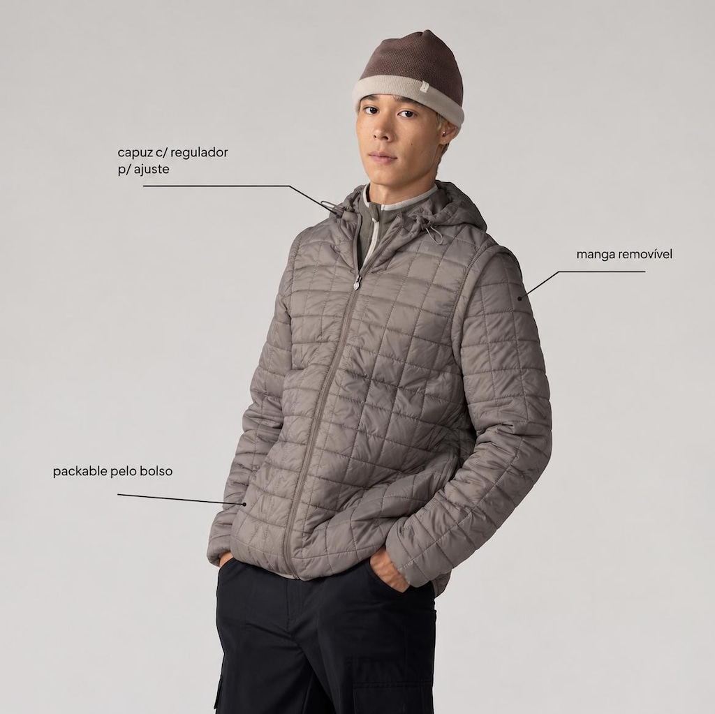 Imagem 2 do produto Jaqueta Nord Puffer Bussola Bex Compacta - Masculina