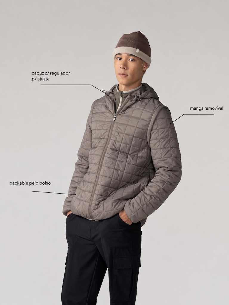 Imagem 2 do produto Jaqueta Nord Puffer Bussola Bex Compacta - Masculina
