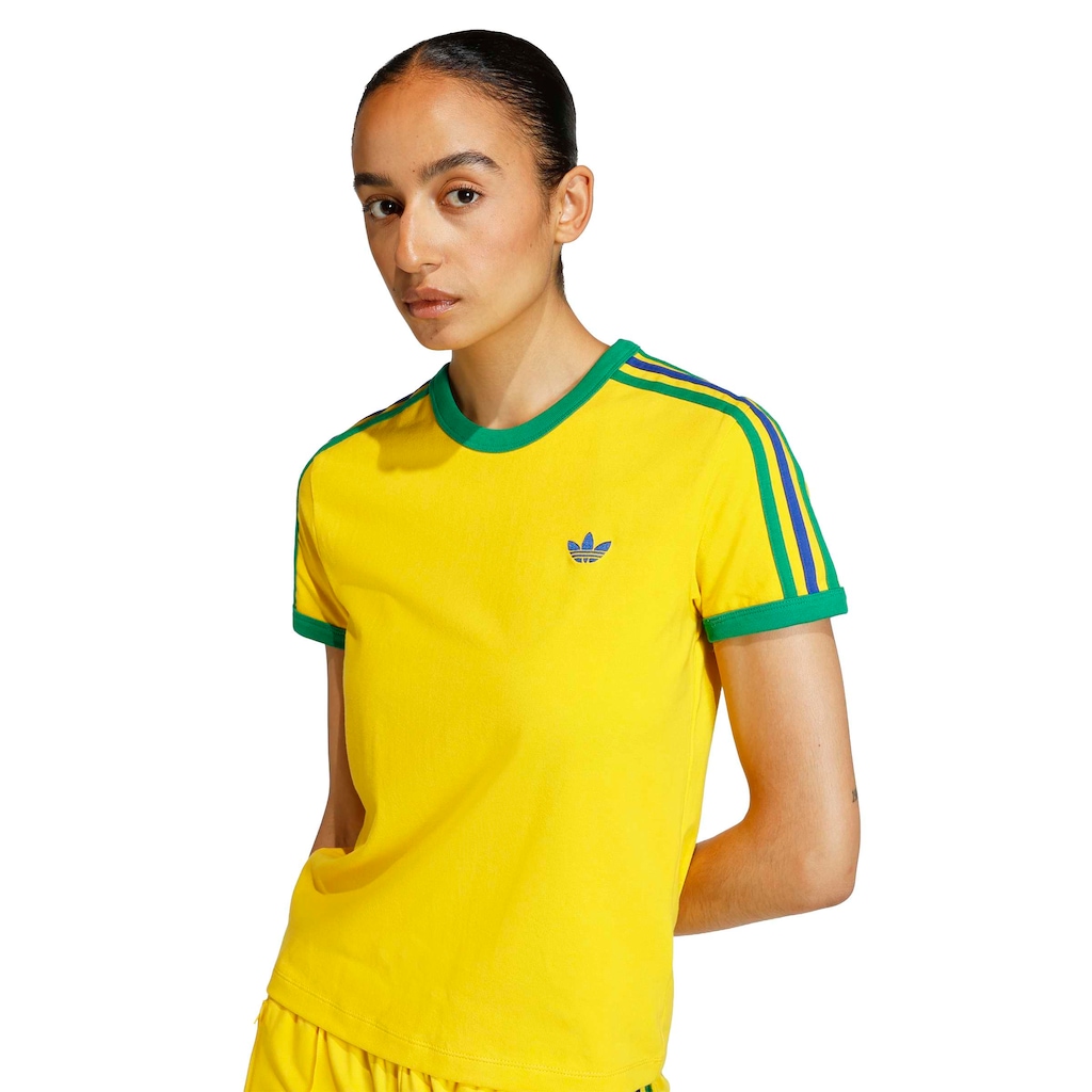 Imagem 4 do produto Camiseta Brasil Slim Três Listras adidas Feminina