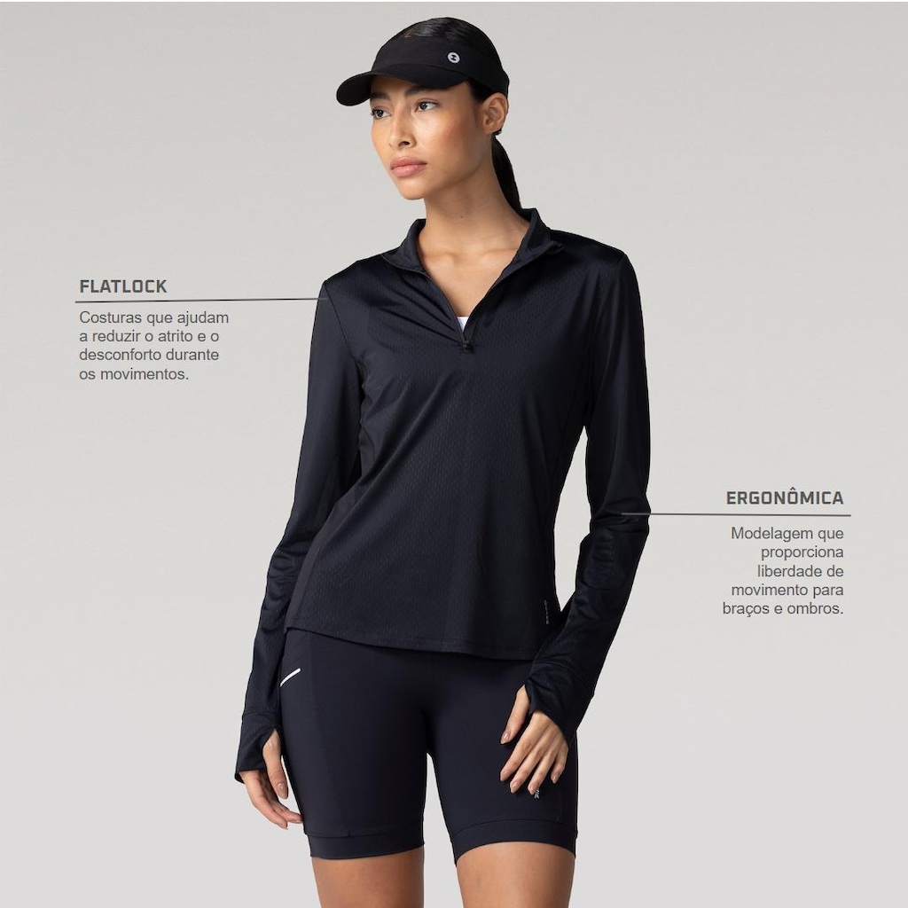 Imagem 2 do produto Camiseta Manga Longa Oxer Flat Feminina