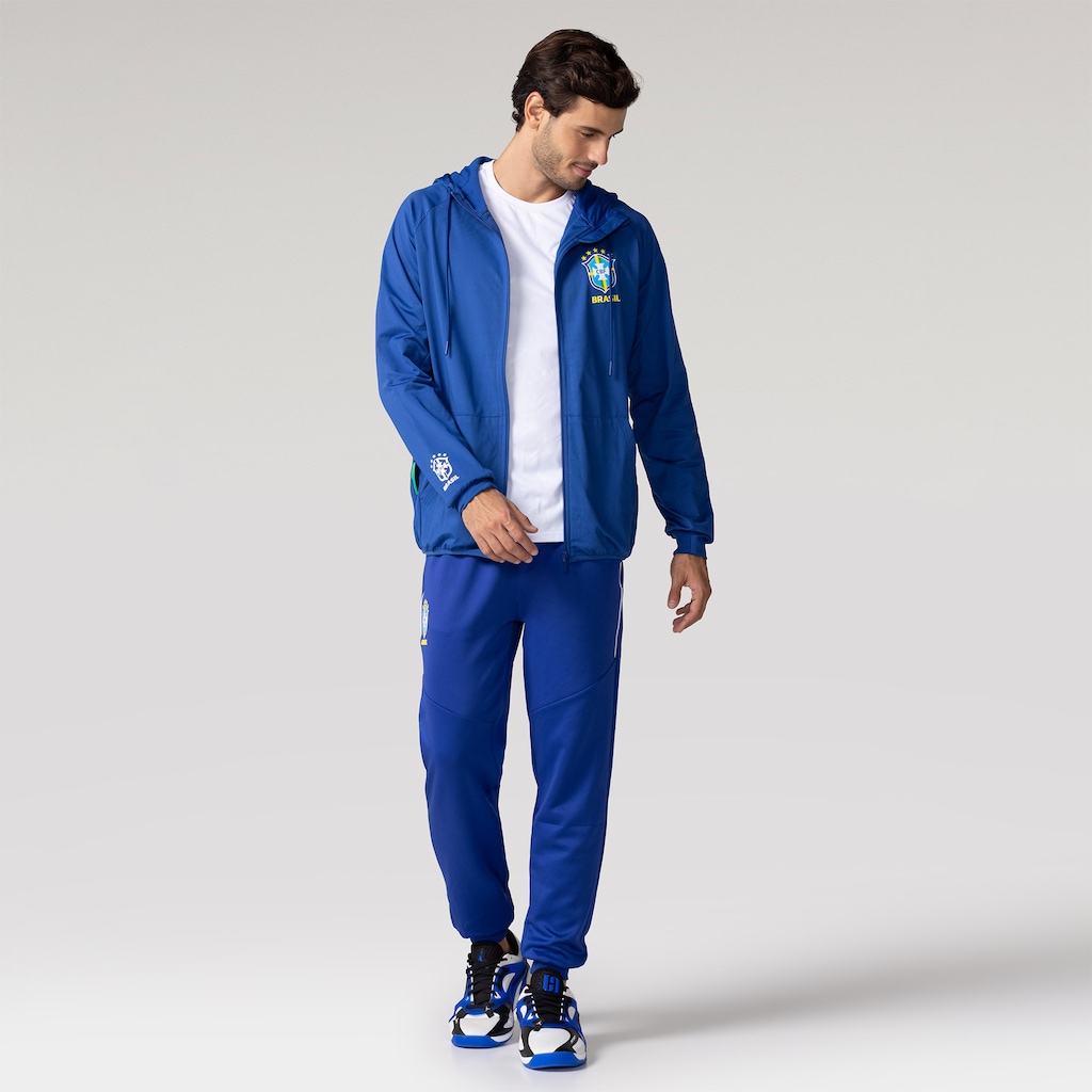 Imagem 3 do produto Blusão com Capuz Interlock Seleção do Brasil CBF 26/27 Masculino