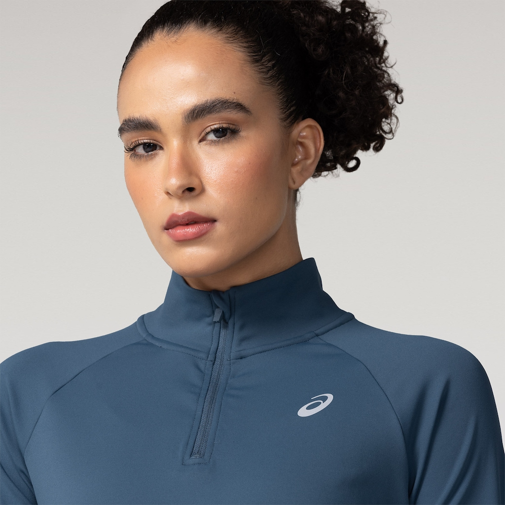 Imagem 5 do produto Blusão Asics Meio Zíper Peach Touch Feminino