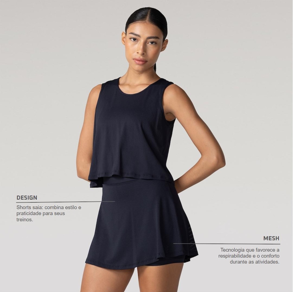 Imagem 2 do produto Short Saia Oxer Mesh Feminino