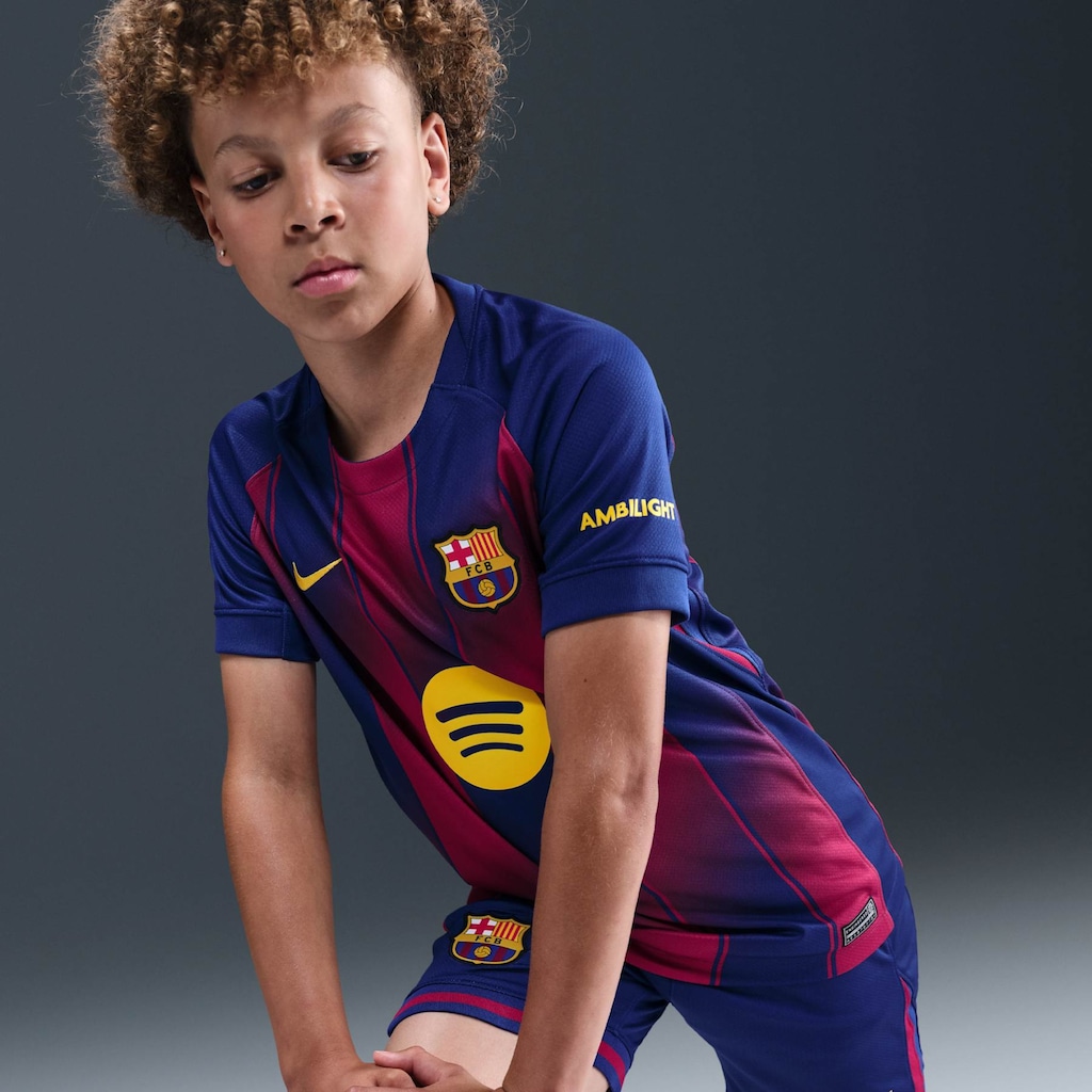 Imagem 5 do produto Camisa Barcelona I 25/26 Torcedor Pro Nike Infantil