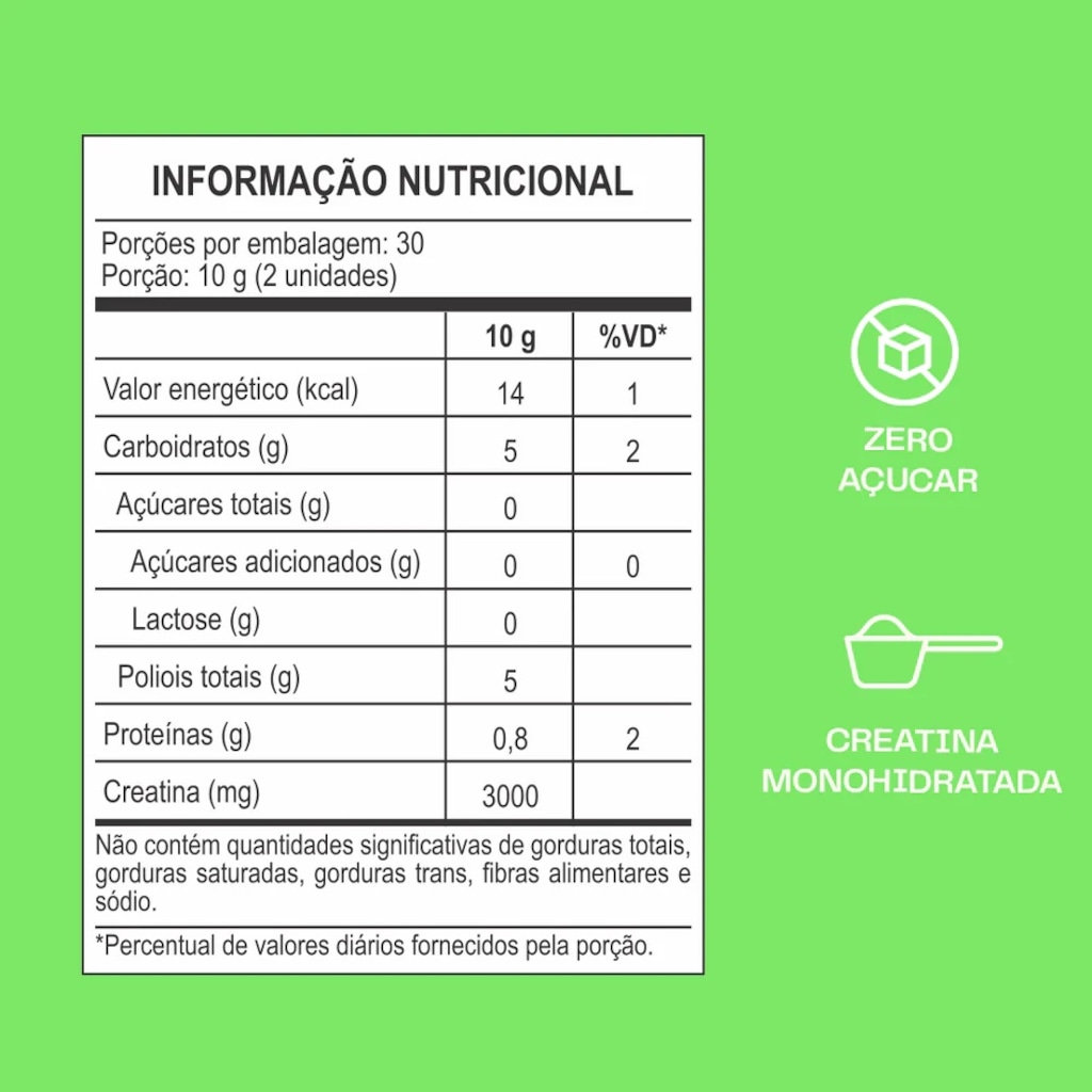 Imagem 2 do produto Creatina Guday Maçã Verde 60 Gomas