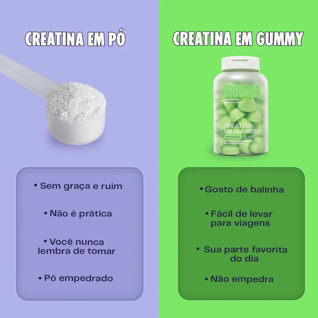 Imagem 3 do produto Creatina Guday Maçã Verde 60 Gomas