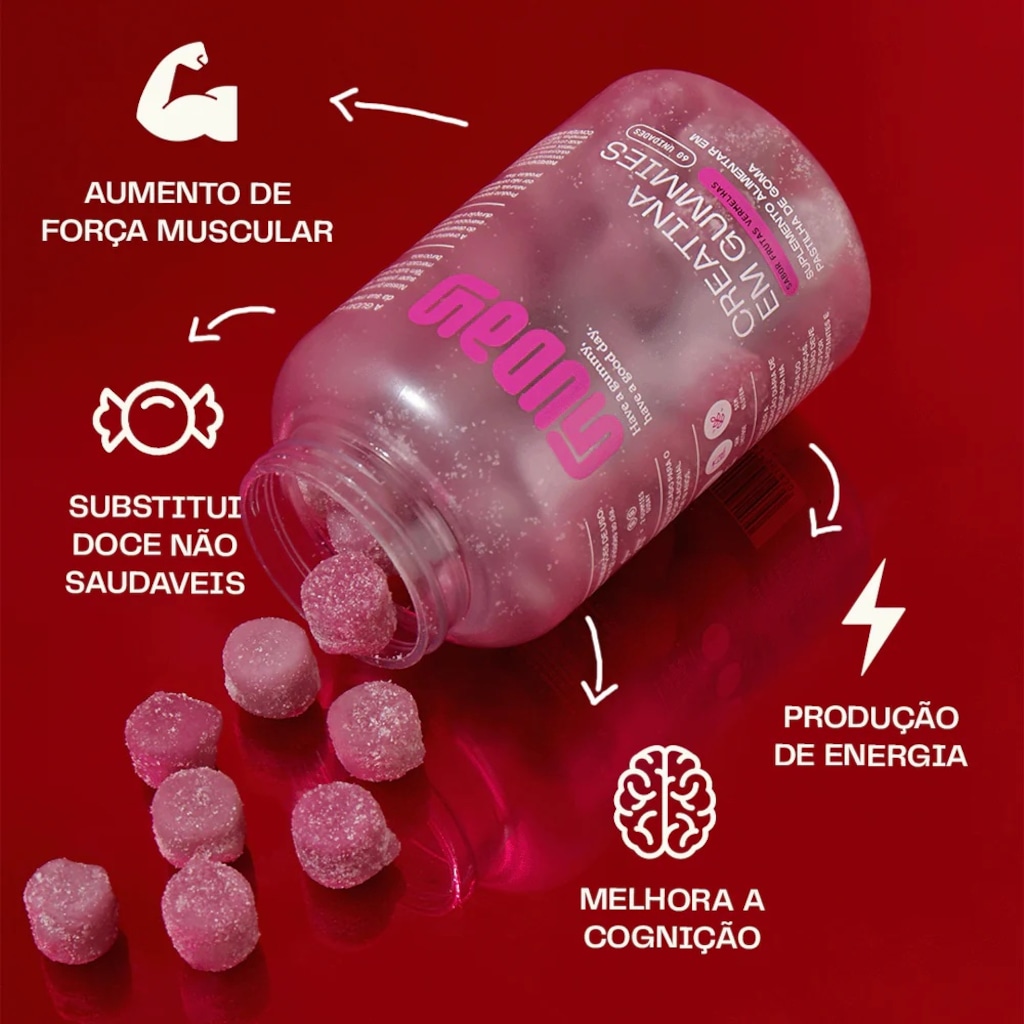 Imagem 3 do produto Creatina Guday Frutas Vermelhas 60 Gomas