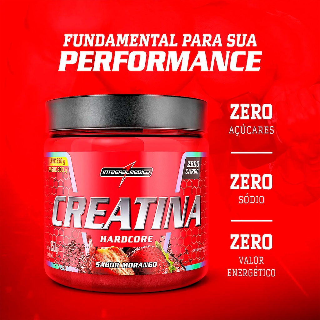 Imagem 3 do produto Creatina Integral Hardcore Morango 350g