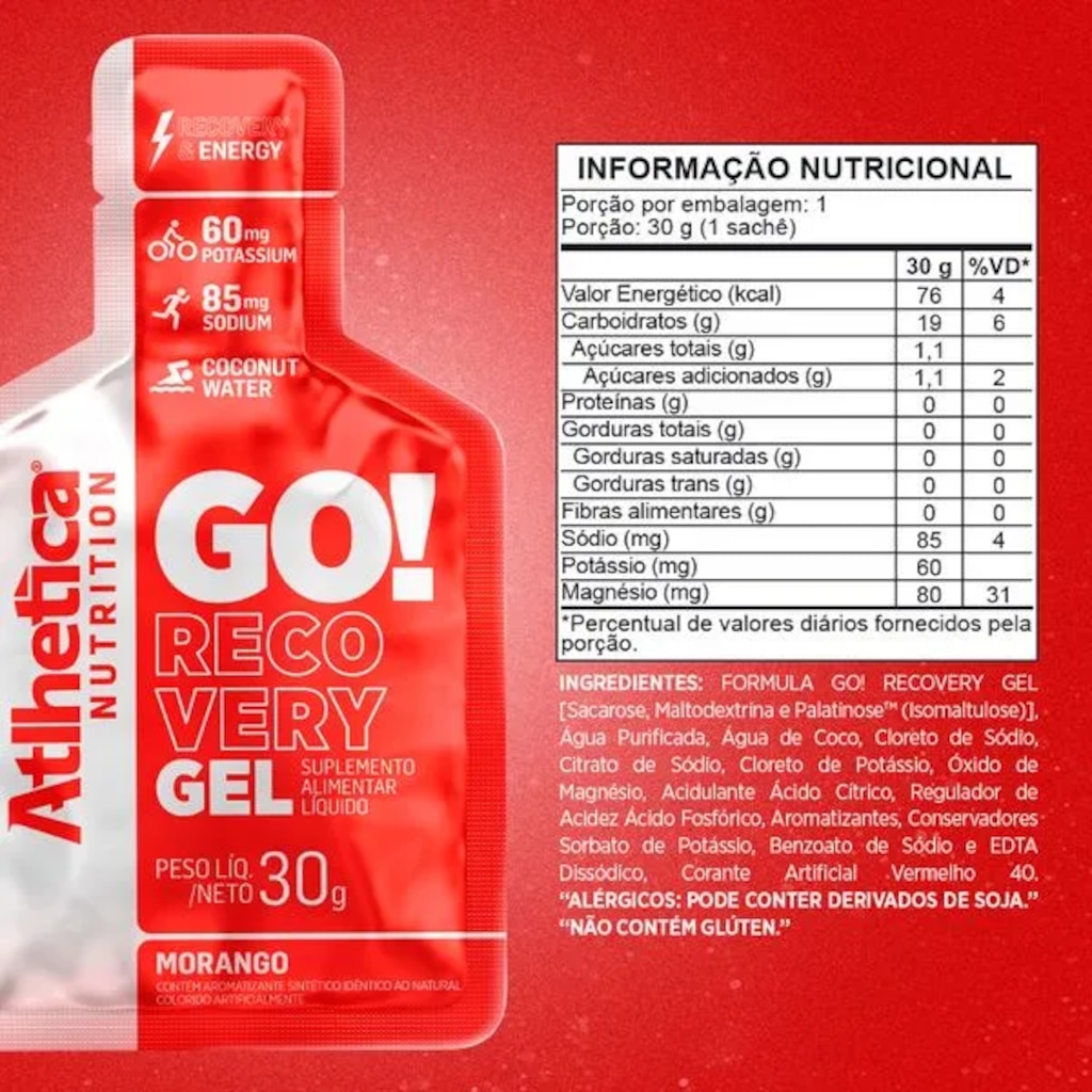 Imagem 3 do produto Gel Athlética Go Recovery Morango