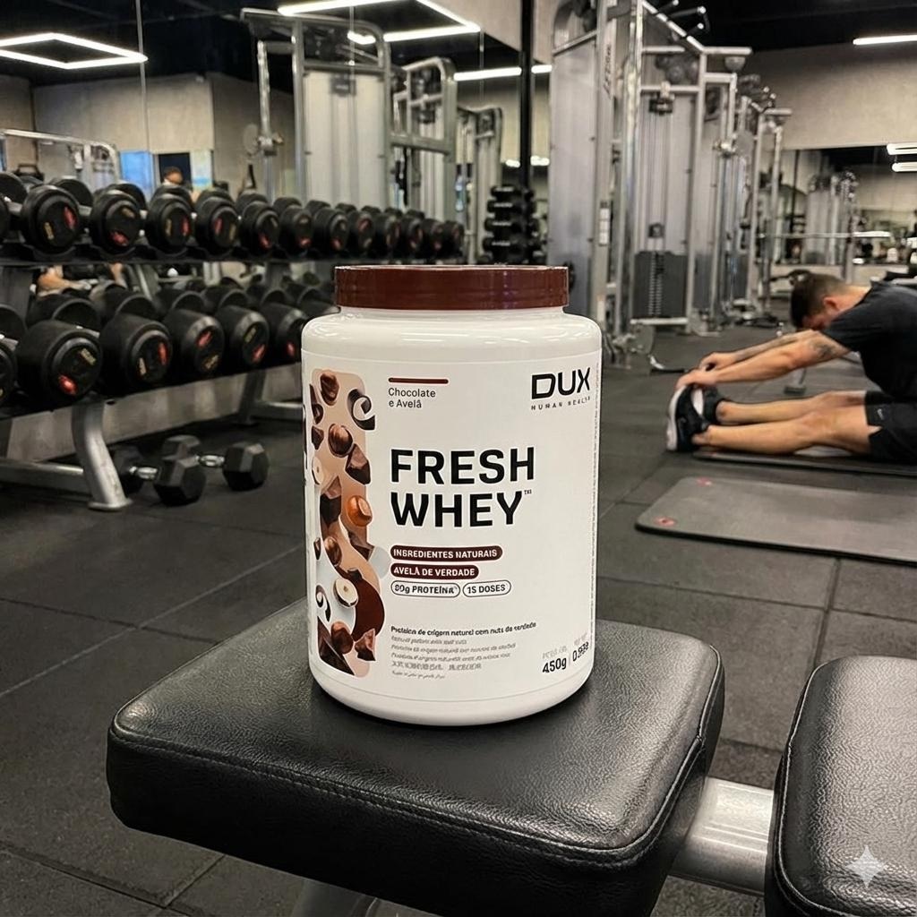 Imagem 2 do produto Whey Protein Dux Fresh 450g Chocolate e Avelã