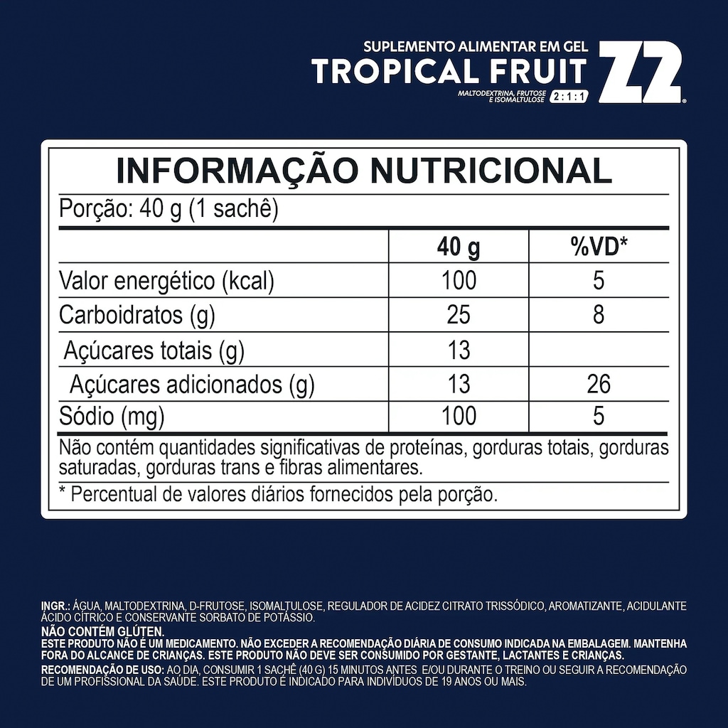 Imagem 2 do produto Energy Gel Z2 Performance Fruta Tropical