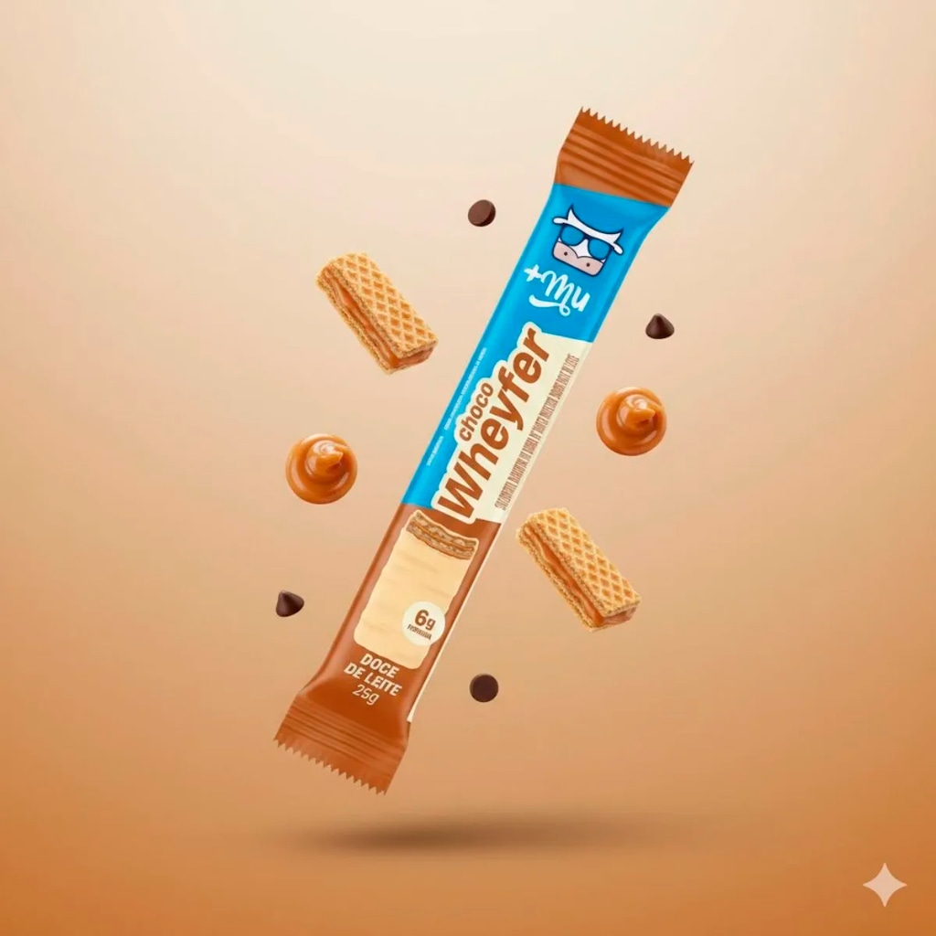 Imagem 5 do produto Barra de Proteína +MU Choco Wheyfer Doce de Leite - 25g
