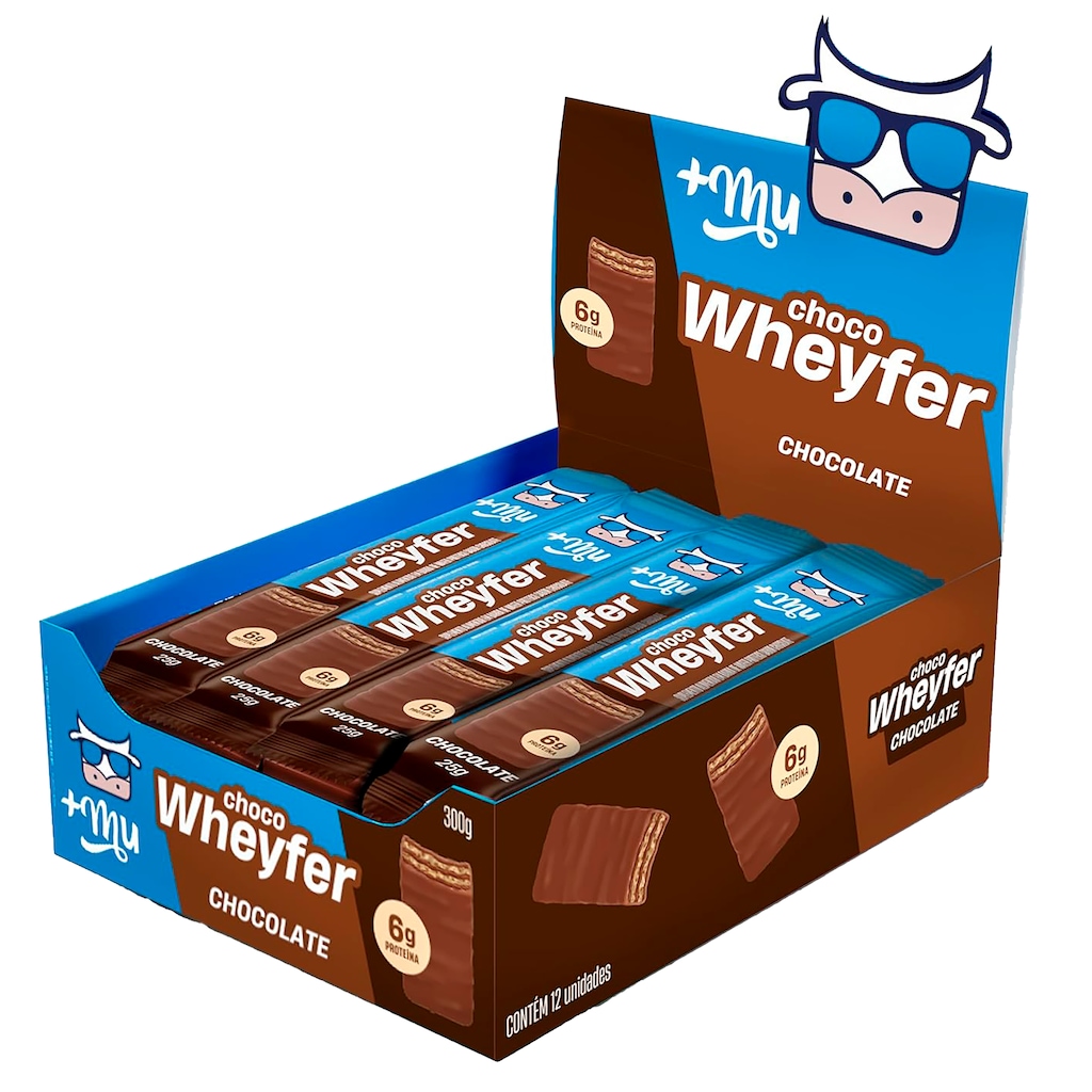 Imagem 1 do produto Caixa MU Chocowheyfer Chocolate com 12 Unidades
