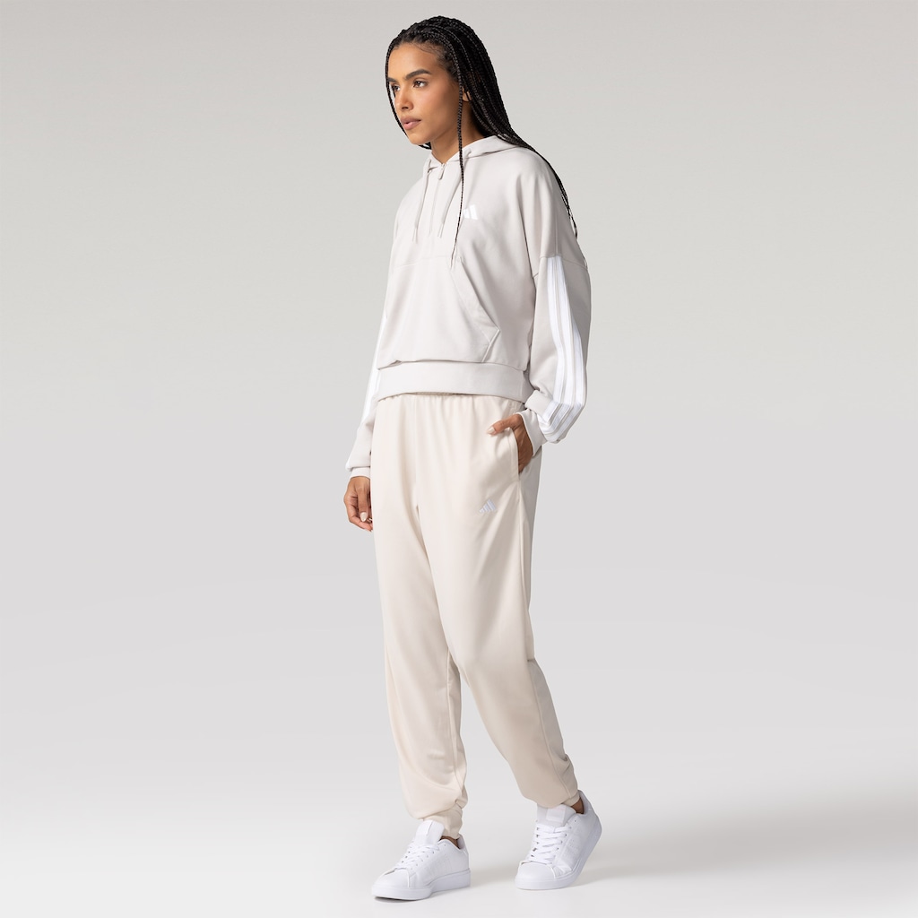 Imagem 4 do produto Blusão adidas Essentials tres Listras com Ziper e Capuz - Feminino