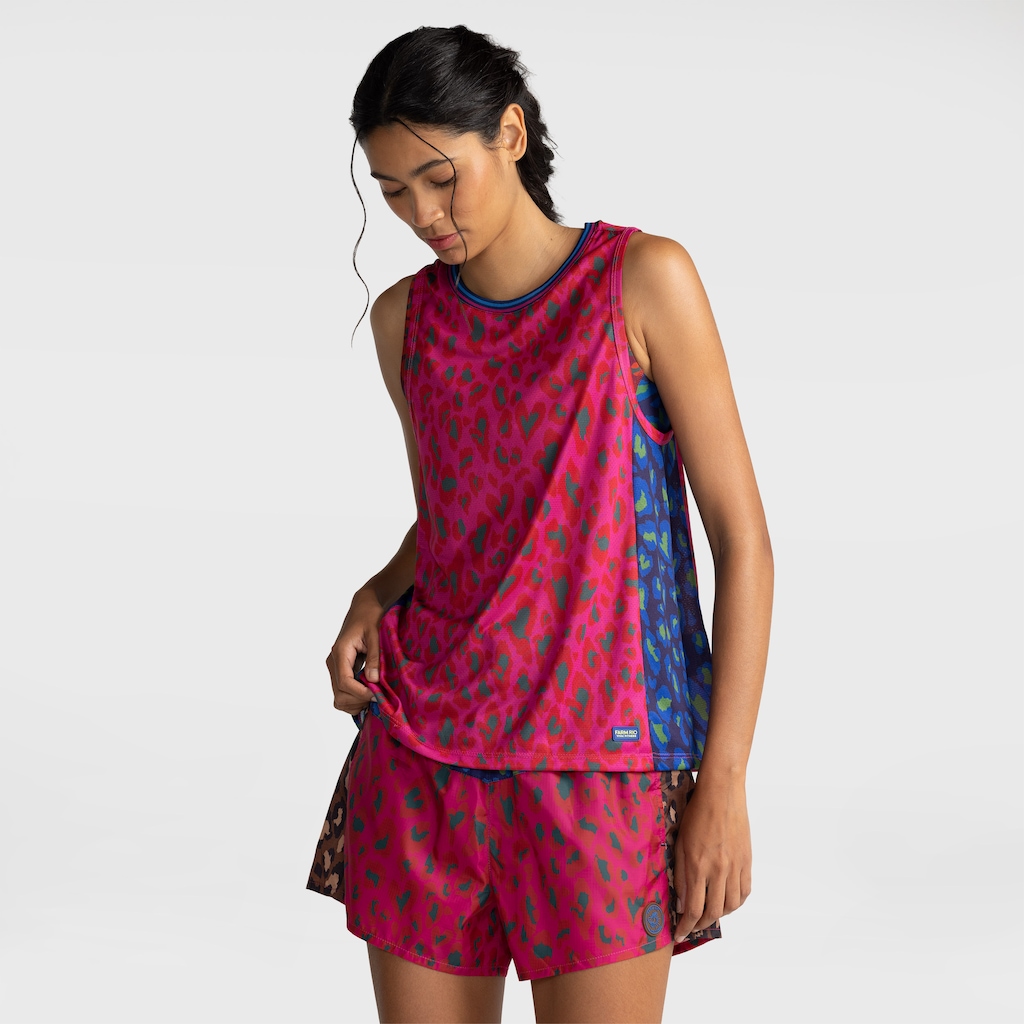 Imagem 1 do produto Camiseta Regata Farm Dryfit Leopardo Feminina