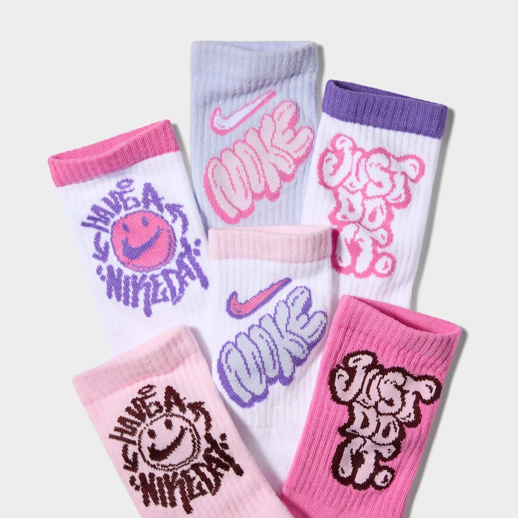 Imagem 2 do produto Kit 6 Pares Meia Cano Médio Nike Everday Infantil