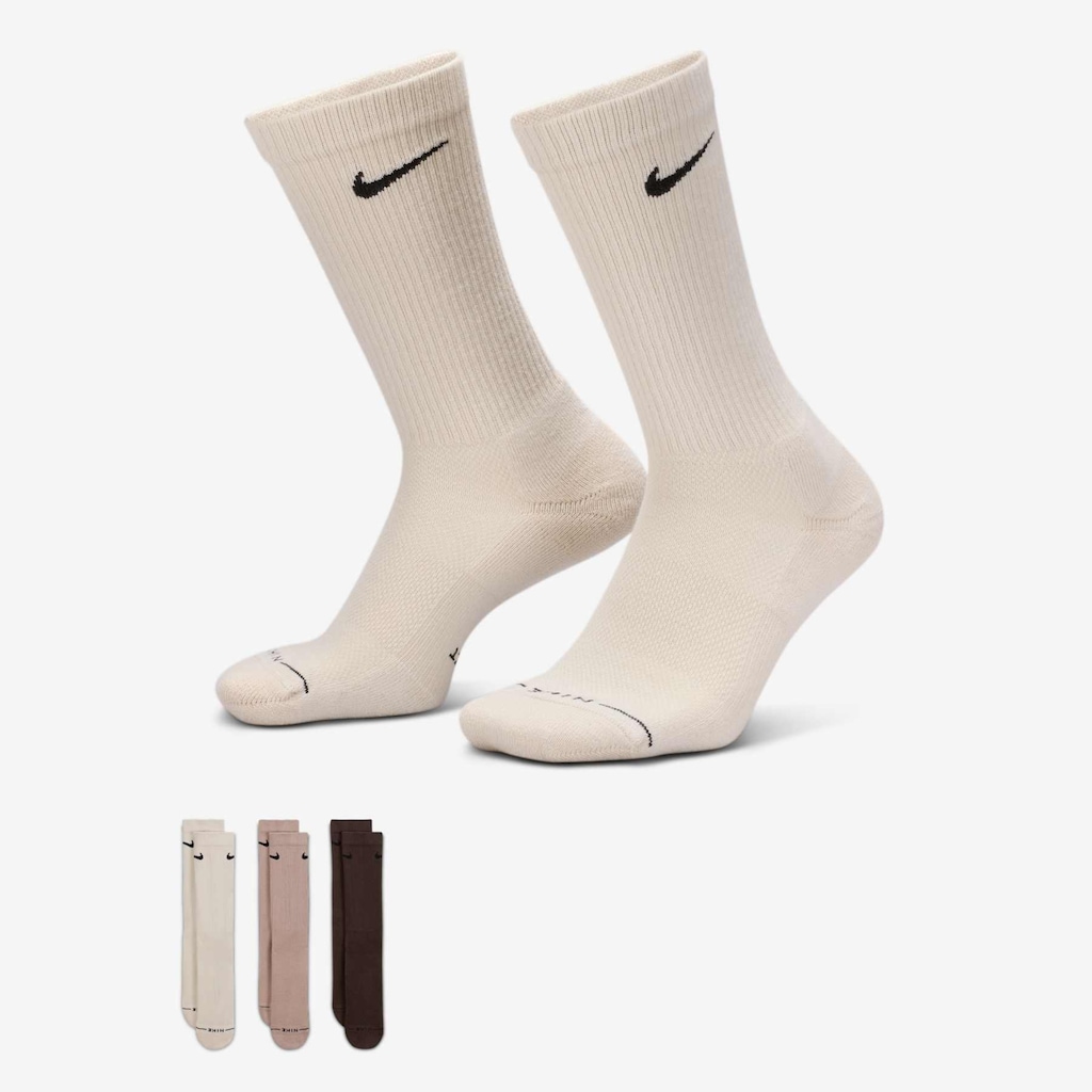 Imagem 4 do produto Kit Meia 3 pares Unissex Nike U Nk Ed Elvd Crw