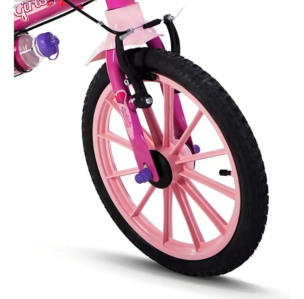 Imagem 3 do produto Bicicleta Infantil Nathor Aro 16 Top Girls 5 com Rodinhas Rosa