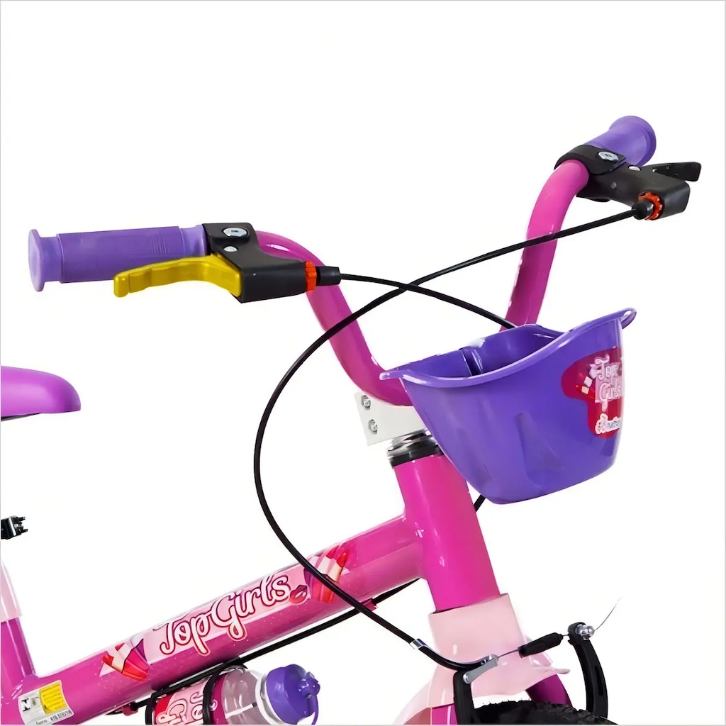 Imagem 4 do produto Bicicleta Infantil Nathor Aro 16 Top Girls 5 com Rodinhas Rosa