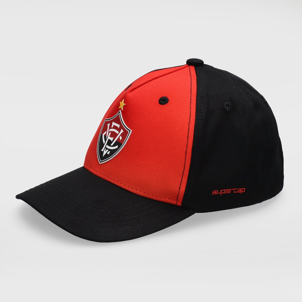 Imagem 1 do produto Boné Unissex do Vitória Super Cap Silk Relevo Escudo Aba Curva