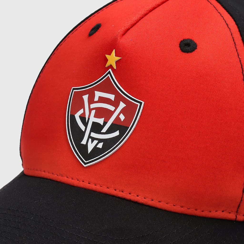Imagem 3 do produto Boné Unissex do Vitória Super Cap Silk Relevo Escudo Aba Curva
