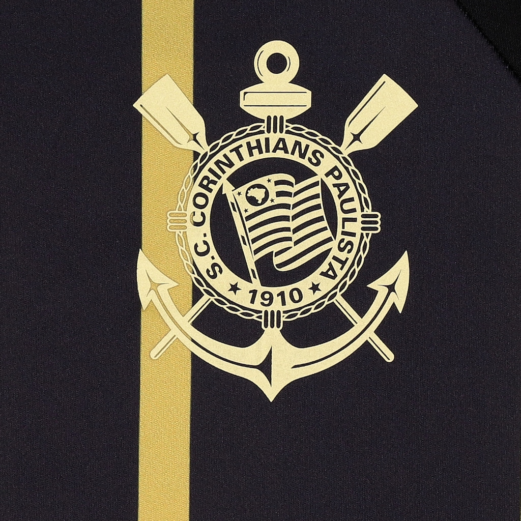 Imagem 5 do produto Kit Uniforme do Corinthians Coimbra Dourado Infantil