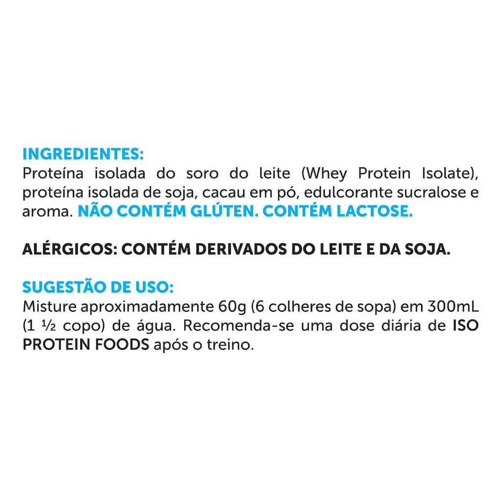 Imagem 2 do produto Whey Protein Isolada IsoProtein BRN Foods - Chocolate - 2Kg