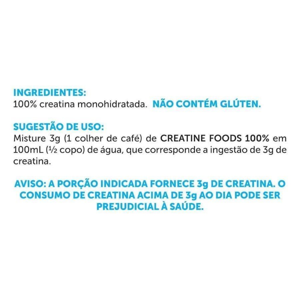 Imagem 2 do produto Creatina BRN Foods 100% - 100g