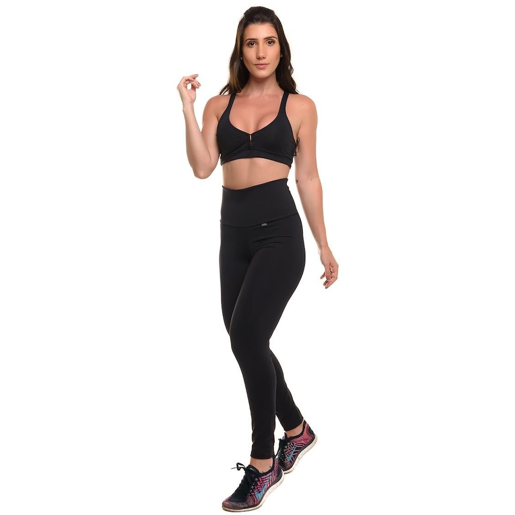 Imagem 2 do produto Conjunto Sandy Fitness Power Confort com Proteção Solar UV50+: Top + Calça Legging - Feminino