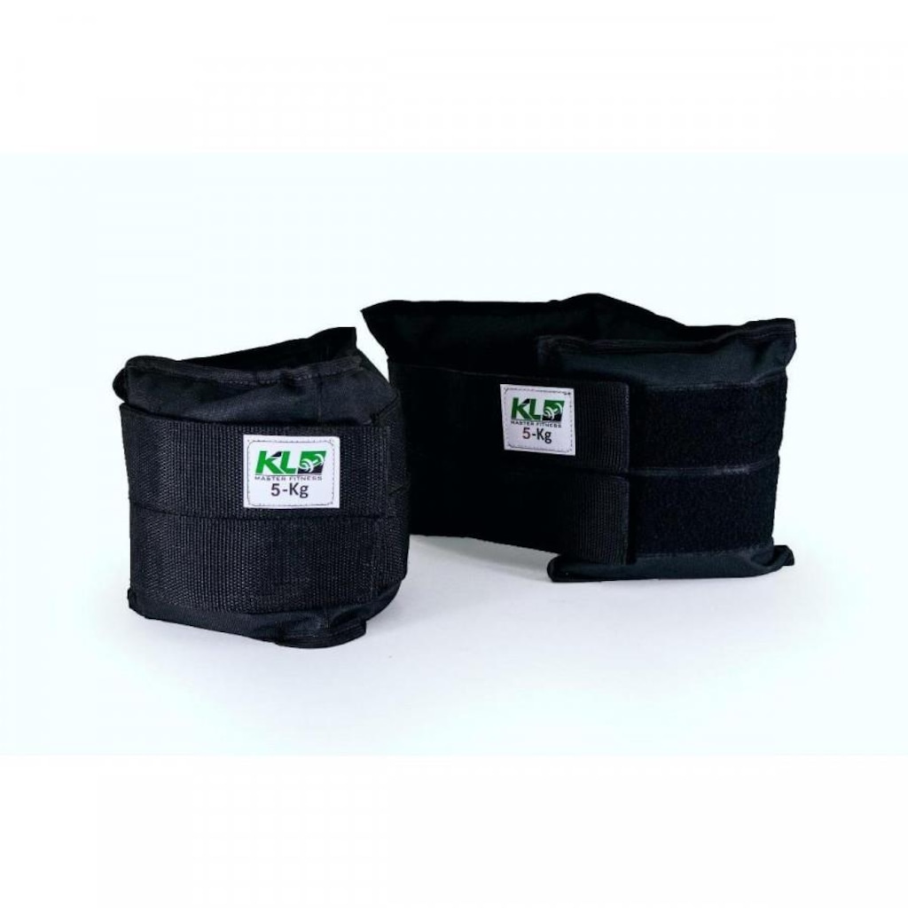 Imagem 3 do produto Kit Caneleiras KL Master Peso Fixa Velcro - 3, 4 e 5kg - Pares (Cada)