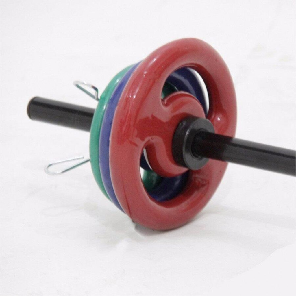 Imagem 3 do produto Barra com Presilhas KL Master Musculação Funcional Body Pump