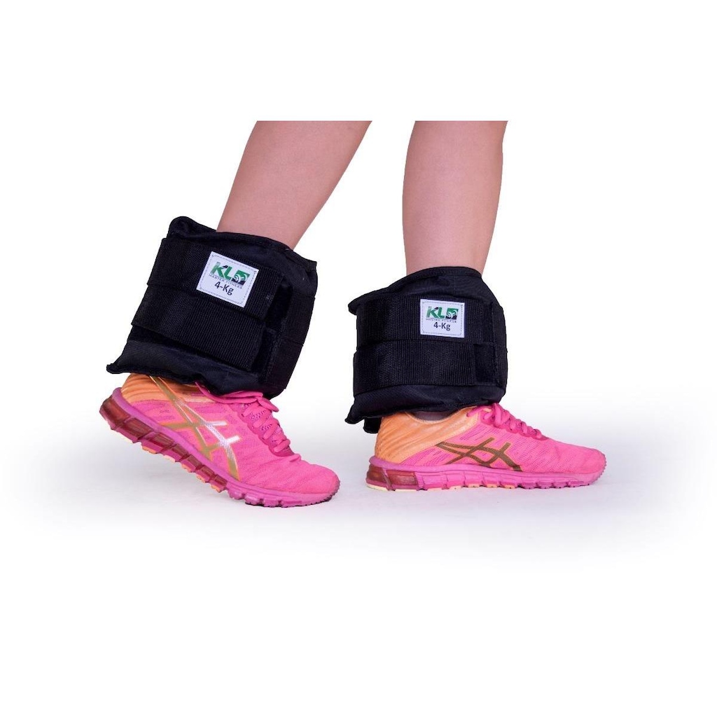 Imagem 5 do produto Kit Caneleiras KL Master Peso Fixa Velcro - 1 a 4kg - Pares (Cada)