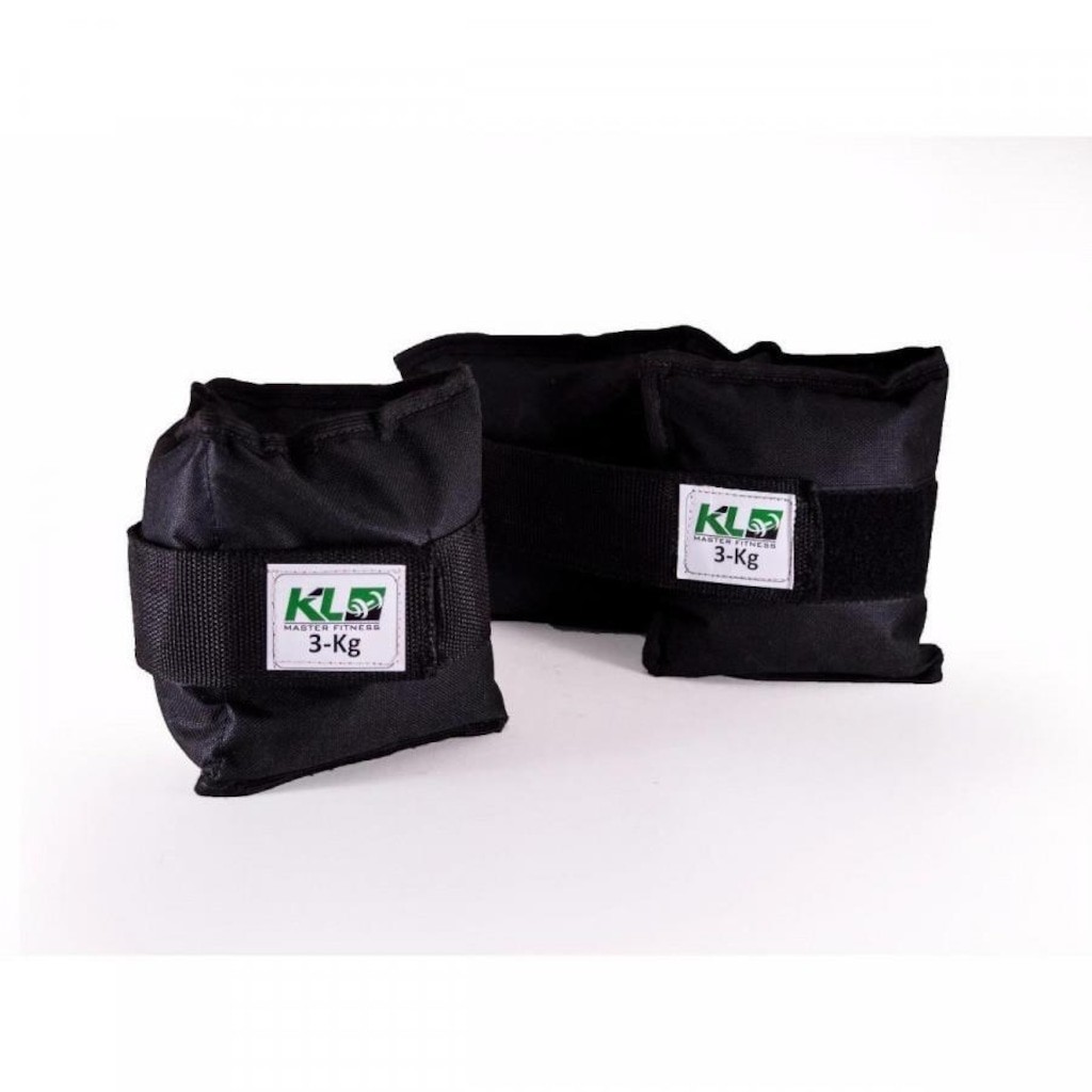 Imagem 2 do produto Kit Caneleira Tornozeleira de Peso 1kg 2kg 3kg Fixa Velcro