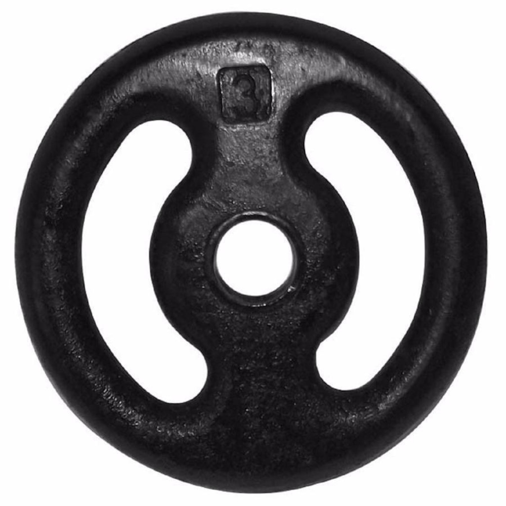 Imagem 2 do produto Anilha KL Master Pintada Peso Academia Musculação 3 Kg
