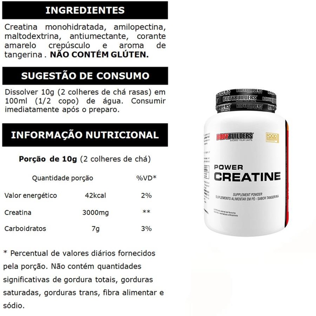 Imagem 4 do produto Kit 2x Whey Protein Bodybuilders - Chocolate + 2x Creatina + Bcaa + Coqueteleira