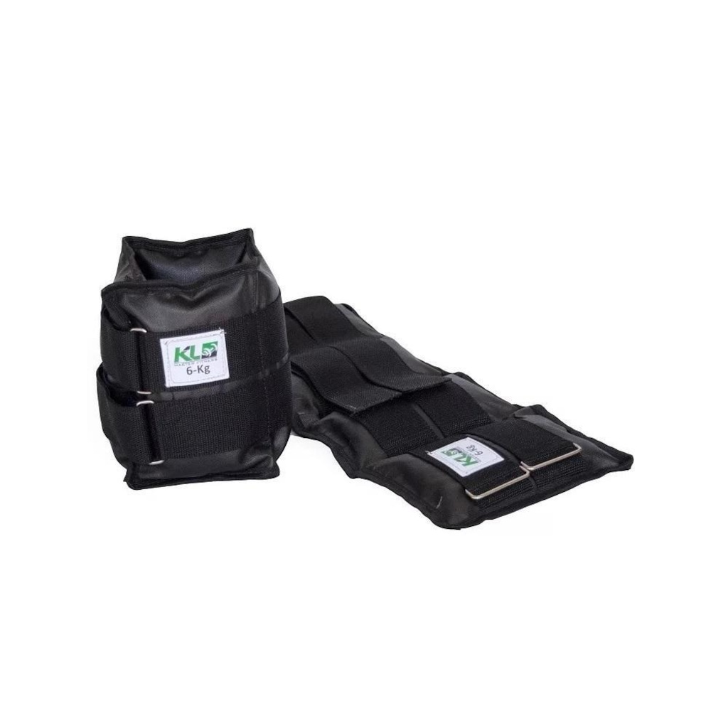 Imagem 2 do produto Caneleiras KL Master Academia Profissional Lona com Ajuste - Par - 6kg
