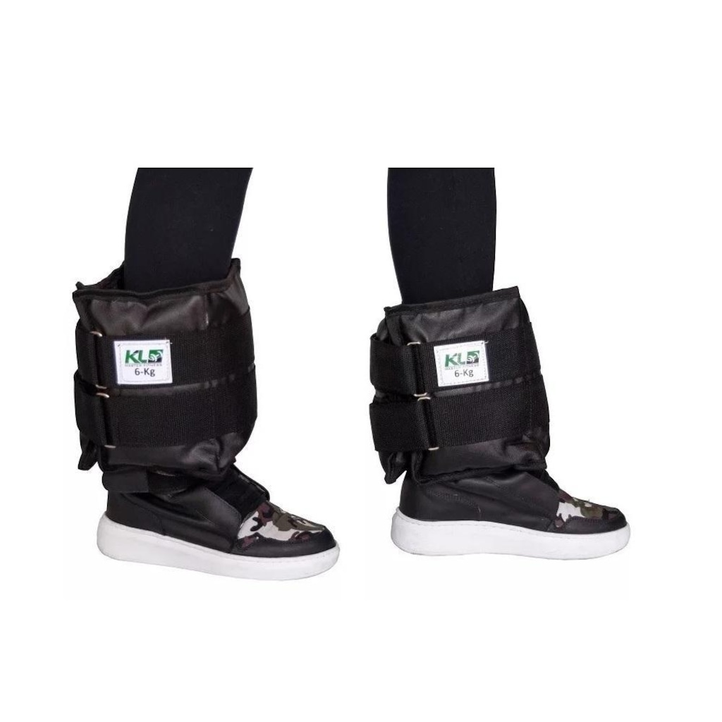 Imagem 3 do produto Caneleiras KL Master Academia Profissional Lona com Ajuste - Par - 6kg