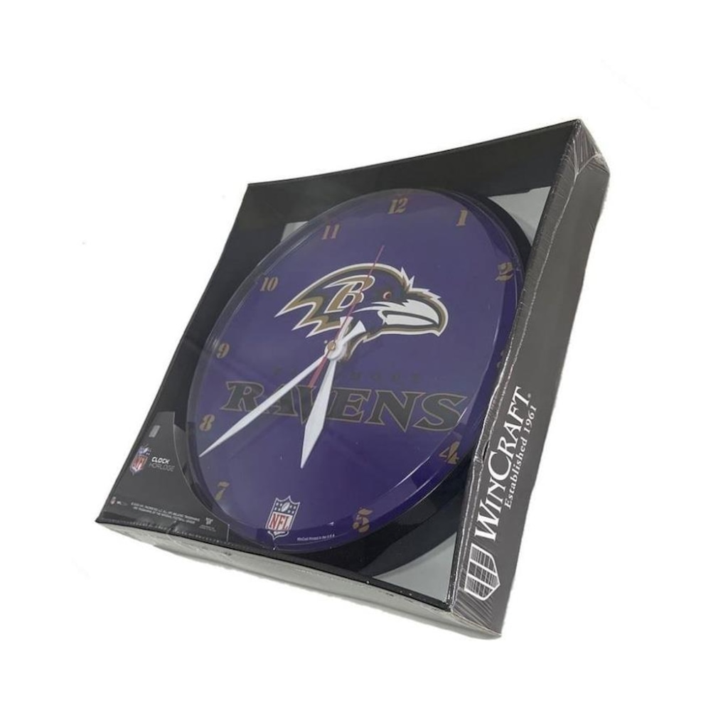 Imagem 2 do produto Relógio de Parede NFL Baltimore Ravens - 32cm