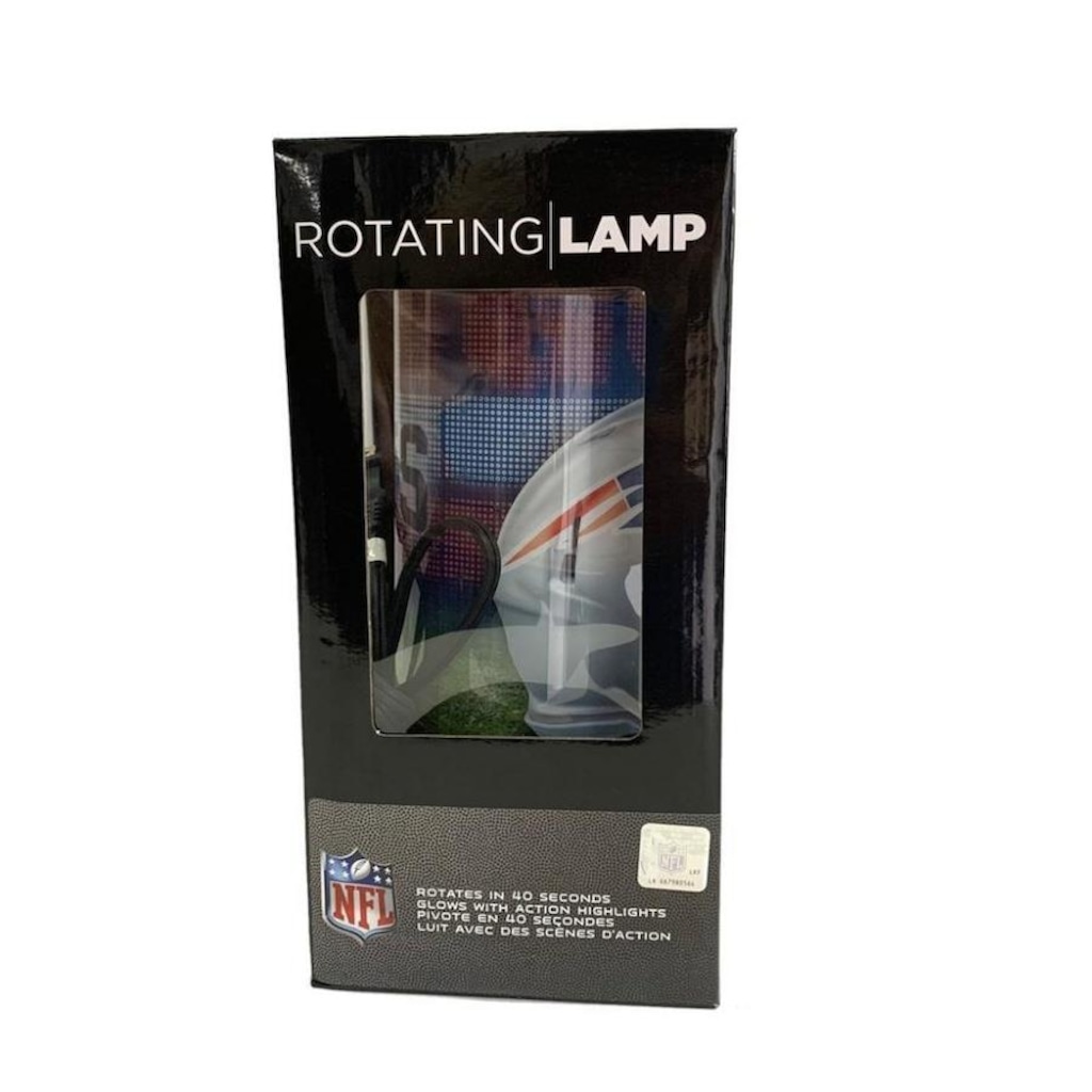 Imagem 2 do produto Luminária Rotativa NFL New England Patriots 30cm - 120V